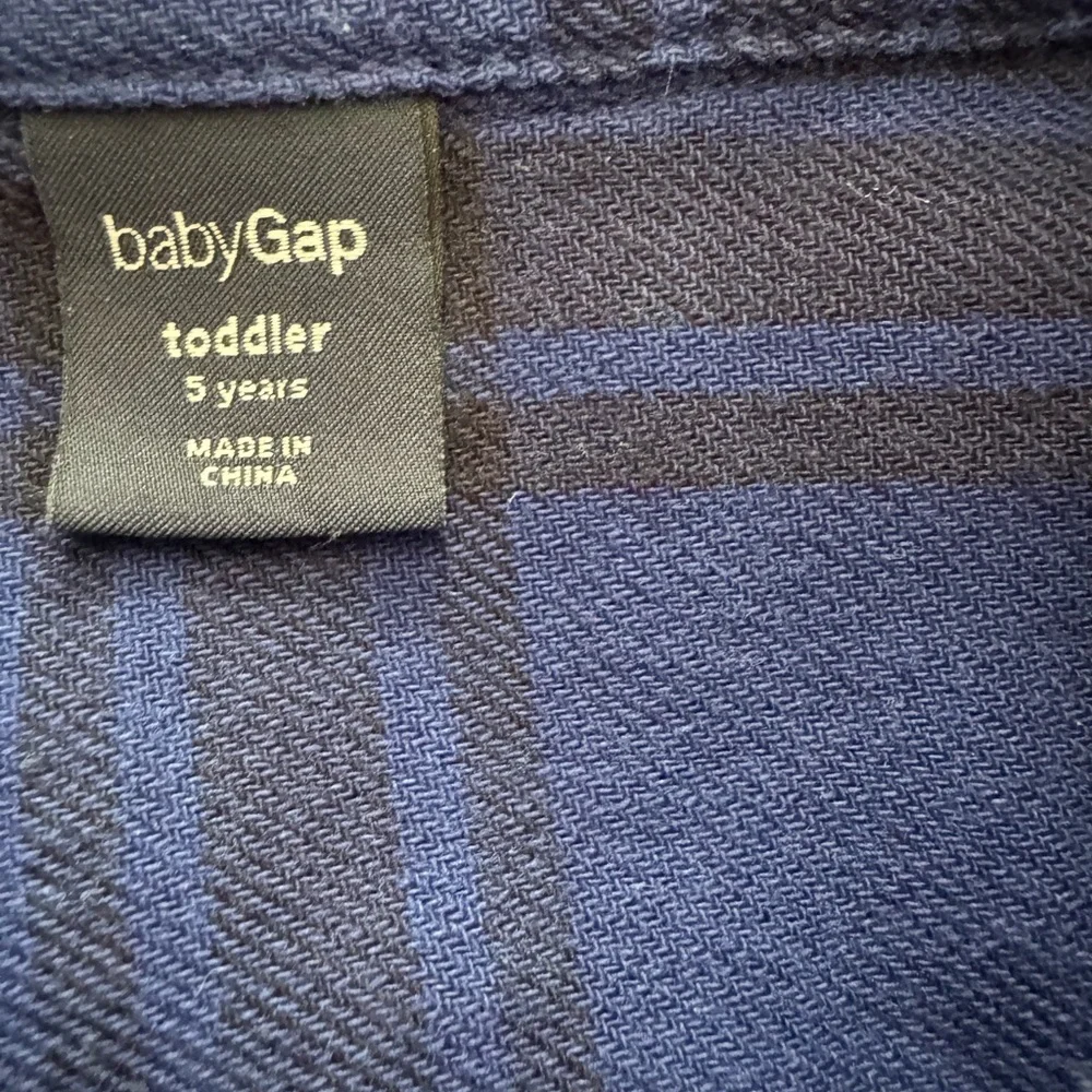 Gap Kids Blue Plaid Flannel Shirt